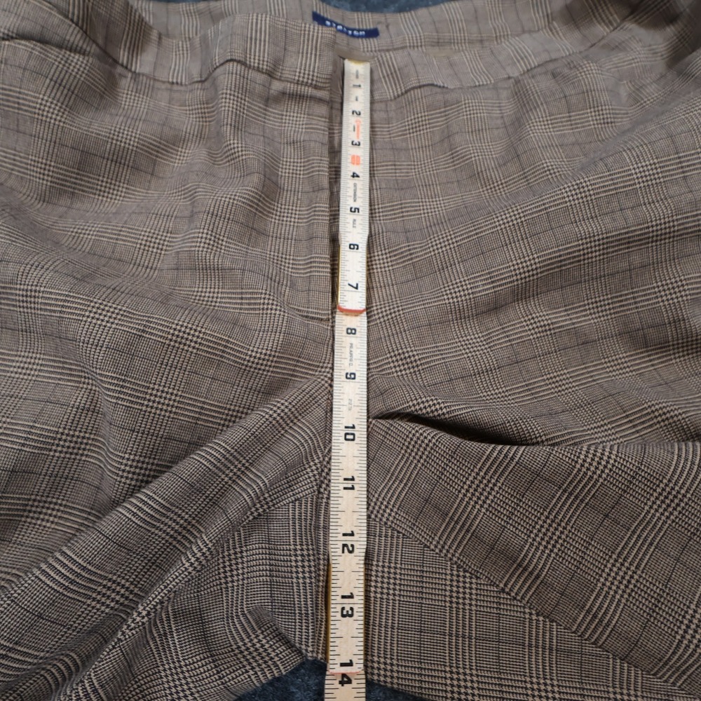 Jones New York Dress Pants Womens 18W Brown Excellent Plaid Stretch Trousers - Picture 5 of 10